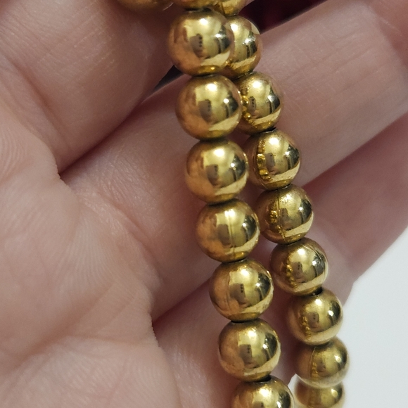 Vintage Napier Gold Tone Bead on Chain Choker Necklace 14"-16" long - Picture 2 of 9